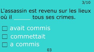 B2C2  FRENCH GRAMMAR QUIZ Plusqueparfait Passé Composé Imparfait 10 Questions Explications [upl. by Nitsir]