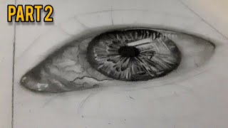 How to Draw Realistic Eyes with Charcoal Technique Step by Step [upl. by Abla]