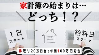 【シンプル家計簿】家計簿の始まりは1日？給料日？家計簿のつけ方がめっちゃ楽になる家計簿の始め方（初心者向け）／ズボラ主婦／4人家族／手取り20万円台 [upl. by Hutson]