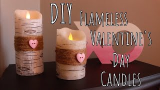 DIY  Flameless Valentines Day Candles [upl. by Lucias]