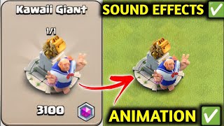 Kawaii Giant Decoration In Clash Of Clans  Kawaii Giant Decoration Animation amp Sound Effect [upl. by Bull158]