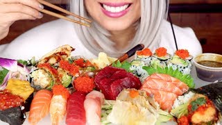 Sushi amp Sashimi ASMR  Big Bite No Talking Mukbang [upl. by Itra]