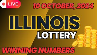 Illinois Midday Lottery Results For  10 Oct 2024  Pick 3  Pick 4  Powerball  Mega Millions [upl. by Marie-Ann]