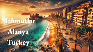 Mahmutlar Beach amp Coastline Alanya Turkey Road Panorama Public Transport amp Tourism Insights [upl. by Salene]