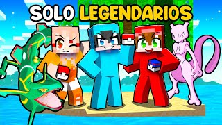 Atrapado en una ISLA de POKEMON LEGENDARIOS en Minecraft [upl. by Naimaj754]