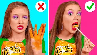 FUNNY WAYS TO SNEAK FOOD  Crazy Parenting Hacks And Tricks By 123 GO Like [upl. by Lutero]