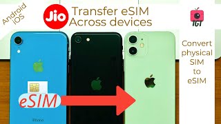 How to Activate or Transfer Jio eSIM at Home on New Phone  TGT [upl. by Tankoos145]