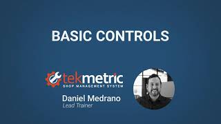 Tekmetrics Basic Controls [upl. by Dilisio]