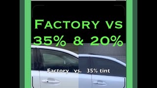 Window tint before and after 35 and 20 on white car [upl. by Eirol]