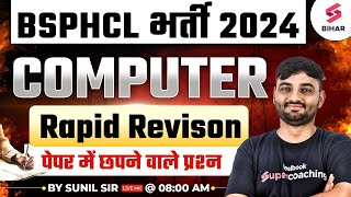 BSPHCL Vacancy 2024  BSPHCL Computer Rapid Revion  Computer Class By Sunil Sir [upl. by Milla998]