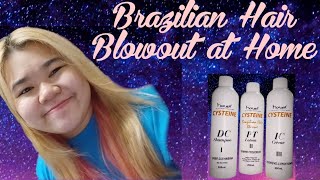 DIY Brazilian Hair Blowout feat Monea Cysteine Products [upl. by Gombach]