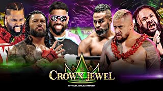 Roman Reigns amp The Usos vs The Bloodline Full Match WWE Crown Jewel 2024 [upl. by Ansel389]