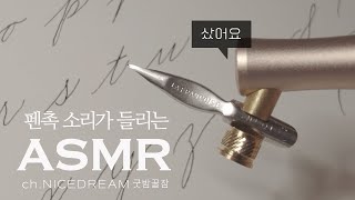 새 딥펜 홀더 언박싱 amp 스펜서리안 서체 연습 ASMR NO TALKING RELAXING Toms studio Pen holder [upl. by Inahpit]