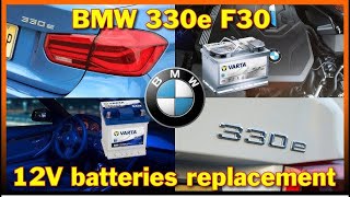 Bmw 330e how to replacing auxiliary battery [upl. by Giffy]