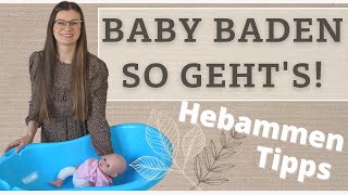 So badet man ein Baby  Babybad leicht gemacht  Hebamme zeigt wie es geht   Hebamme Maria [upl. by Nairde]