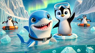 Petualangan Baby Shark dan Pinguin Menjelajahi Lautan Dingin Penuh Keajaiban ✨🐧storyforkids video [upl. by Bowra]