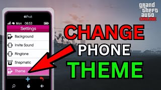 HOW TO CHANGE THEME ON YOUR PHONE GTA 5 ONLINE [upl. by Ariec468]