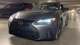 2022 LEXUS IS 350 F SPORT IN CLOUDBURST GRAY AND CIRCUIT RED INTERIOR  WALK AROUND [upl. by Selinski]