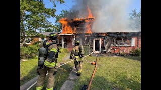 JFRD responding to Ardisia Rd house fire RAW footage [upl. by Ermengarde]