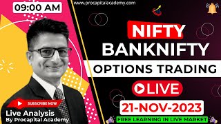 21 November Live Trading  Nifty Banknifty Live Options Trading  Nifty 50 Live nifty50 live [upl. by Daffodil753]