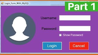 VBNET  How To Create Login Form With MySQL Database Using Visual Basic Net with source code P1 [upl. by Avah842]