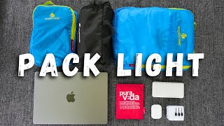 Packing Light Made EASY One Bag Travel Hacks You Never Knew [upl. by Eittik]