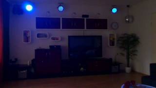 EffektDemo 3x STAIRVILLE LED PAR 56 und DMXControl im Wohnzimmer [upl. by Eentirb]