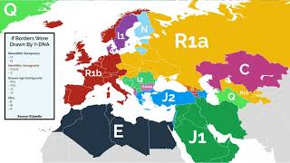 European paternal YDNA haplogroups distribution by country [upl. by Latin]