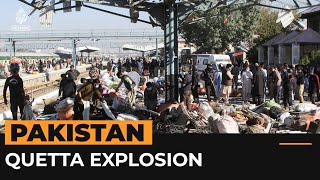 Deadly explosion at Quetta railway station in Pakistan  AJshorts [upl. by Adniral]