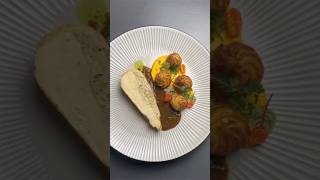 Chicken ballotine with green olive carrot mousseline and dauphine potatoes food cooking recipe [upl. by Donalt]