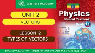 PHYSICS GRADE 11 UNIT 2 LESSON 2 TYPES OF VECTORS [upl. by Nolava94]