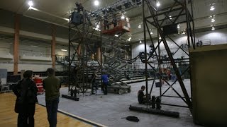 Time lapse of the Black Watch set being built [upl. by Asiek]