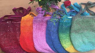 Crochet tote bag  hippy festival boho Colouful for all occasionscrochettotebag [upl. by Llertac]