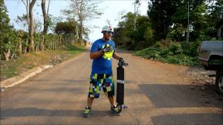 Como hacer powerslides en longboard  stand up slide  frontside  heelside [upl. by Akamaozu]