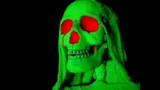 Halloween Ghost Prop Decoration Animated Real Skeleton Prop Blacklight Glowing Video [upl. by Aikemaj]