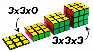 Trying to solve from 3x3x0 to 3x3x3 Rubiks cube  Impossible or Easy [upl. by Newhall]