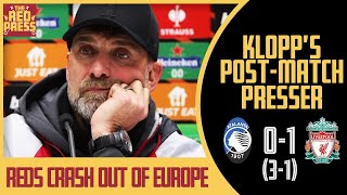 Atalanta 01 Liverpool 31 Klopp on end of Reds Euro dream [upl. by Weissmann746]