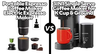 Portable Espresso Coffee Maker vs 3IN1 Single Serve Coffee Maker Which One Is Better [upl. by Weldon]