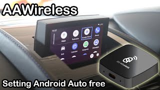 AAWireless  Unboxing Setup and First Impressions Review  Setting Android Auto Free [upl. by Norga]