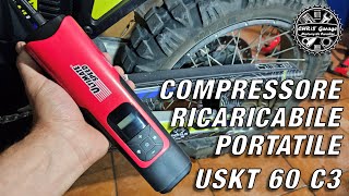 Compressore Portatile Per MOTO ed altro ULTIMATE SPEED USKT 60 C3 [upl. by Lerred]