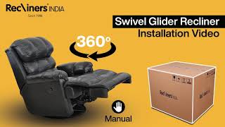 Single Seater 360 Degree Swivel Glider Recliner Installation Video [upl. by Llerrat883]