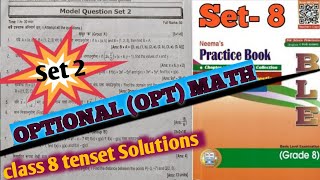 Class 8  Tenset Solution Opt Math 2081  BLE Tenset Optional Math Solution In Nepali  Set 2 [upl. by Hobart]