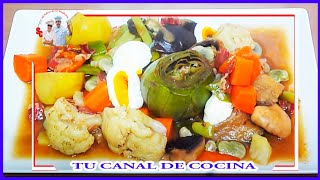 🍆MENESTRA DE VERDURAS 🐔 CON JAMON Y POLLO [upl. by Lorna]