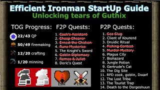 OSRS Efficient Ironman amp UIM Start Up Guide Path to TOG 4 l 9 [upl. by Aidnahs]