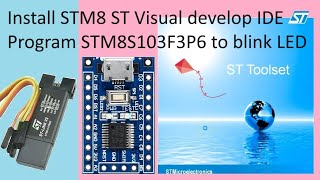 132 STM8S103F3P6 STVD Programming STM8 Cube IDE [upl. by Whiteley]