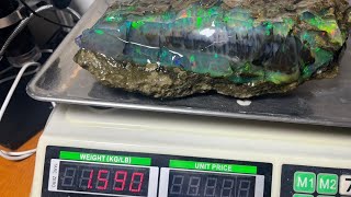 15 kilo brilliant color play non hydrophane crystal opal rough piece [upl. by Geaghan594]