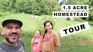 15 Acre Homestead TOUR homesteading family [upl. by Kcirddec]