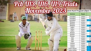 New Trials Date Of Larkana Region Pcb U13 U16 U19 PCB announces schedule of Talent Hunt Programme [upl. by Ydurt]