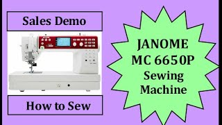 JANOME MC 6650 How to Sew with Wind Bobbins Sew Patterns [upl. by Hurty]