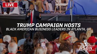 LIVE REPLAY Trump Campaign Hosts Black American Business Leaders at Barbershop in Atlanta  62624 [upl. by Eimmaj]